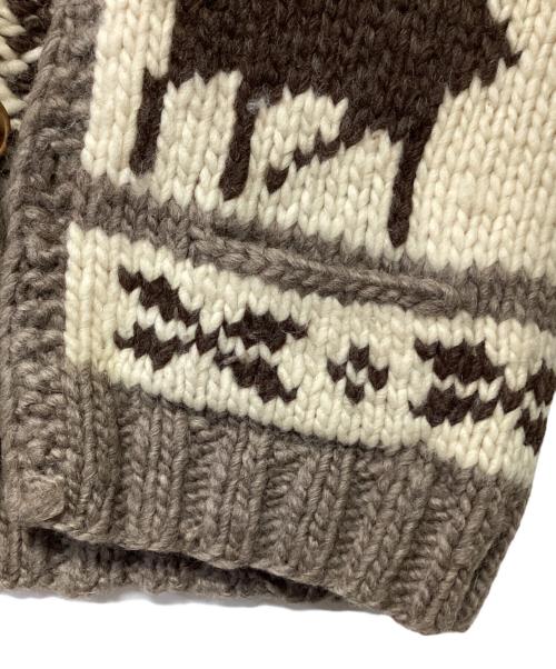 その他ブランド（ソノタブランド）その他ブランド (ソノタブランド) カウチンニットベスト ベージュ×ブラウン サイズ:記載無しの古着・服飾アイテム