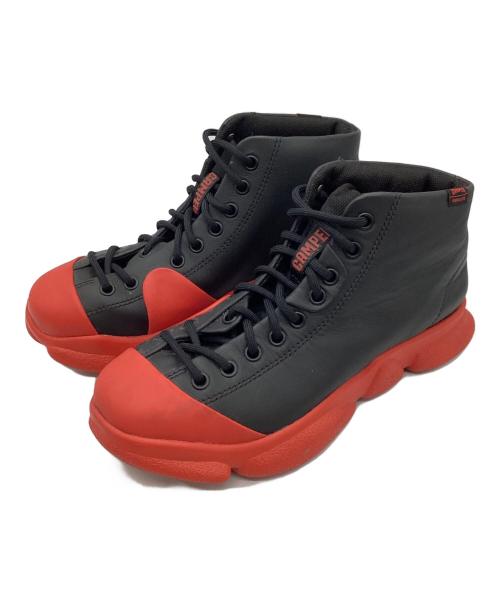 CAMPER（カンペール）CAMPER (カンペール) ミドルカットスニーカー ブラック×レッド サイズ:26-21の古着・服飾アイテム