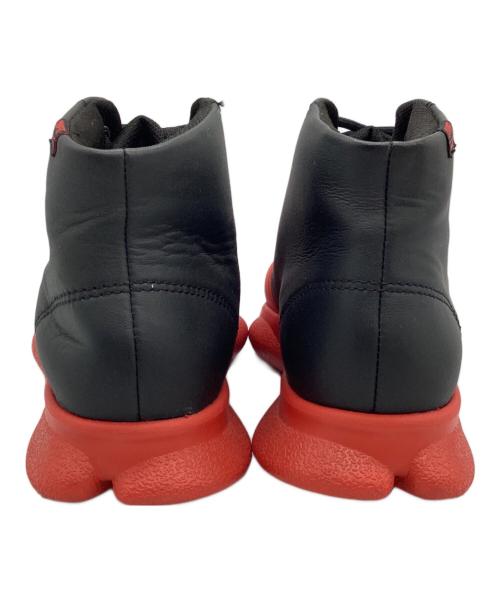 CAMPER（カンペール）CAMPER (カンペール) ミドルカットスニーカー ブラック×レッド サイズ:26-21の古着・服飾アイテム