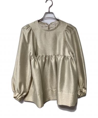 ヨリ 半袖 ラメクローバーパフブラウス レディース SIZE 38 yori 中古・古着通販】yori (ヨリ) ラメクローバーパフブラウス ホワイト
