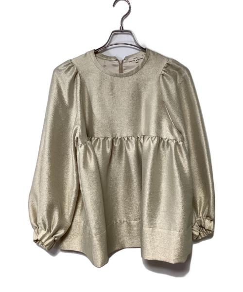 YORI（ヨリ）YORI (ヨリ) シャイニーパフブラウス ベージュ サイズ:SIZE 38の古着・服飾アイテム