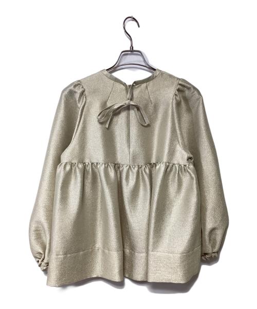 YORI（ヨリ）YORI (ヨリ) シャイニーパフブラウス ベージュ サイズ:SIZE 38の古着・服飾アイテム