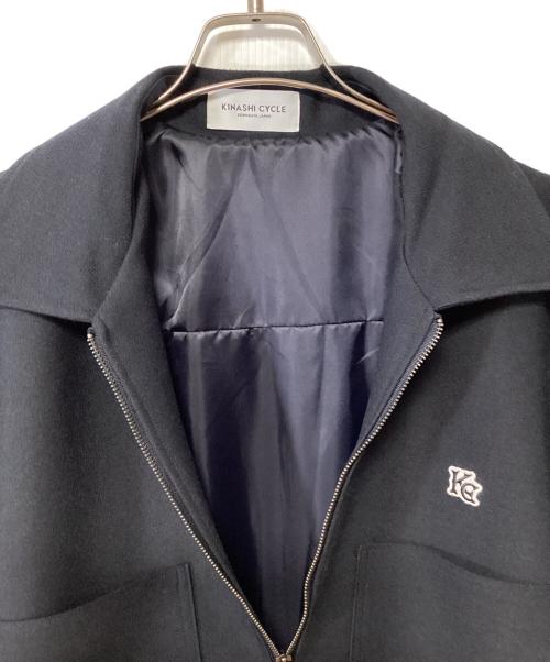 KINASHI CYCLE（キナシサイクル）KINASHI CYCLE (キナシサイクル) 襟付ジャケット ネイビー サイズ:XLの古着・服飾アイテム