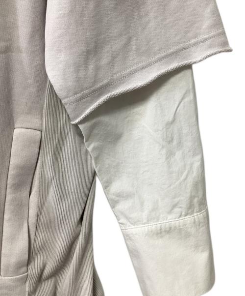 RISMAT by Y's（リスマットバイワイズ）RISMAT by Y's (リスマットバイワイズ) レイヤードカットソー ライトグレー×ホワイト サイズ:2の古着・服飾アイテム