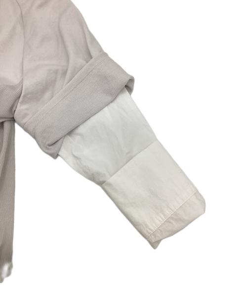 RISMAT by Y's（リスマットバイワイズ）RISMAT by Y's (リスマットバイワイズ) レイヤードカットソー ライトグレー×ホワイト サイズ:2の古着・服飾アイテム