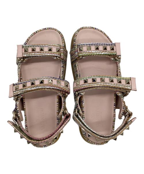 VALENTINO GARAVANI（ヴァレンティノ・ガラヴァーニ）VALENTINO GARAVANI (ヴァレンティノ・ガラヴァーニ) スポーツサンダルロックスタッズ マルチカラー サイズ:36の古着・服飾アイテム