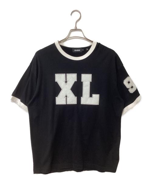 X-LARGE（エクストララージ）X-LARGE (エクストララージ) パッチリンガーTシャツ ブラック サイズ:Lの古着・服飾アイテム
