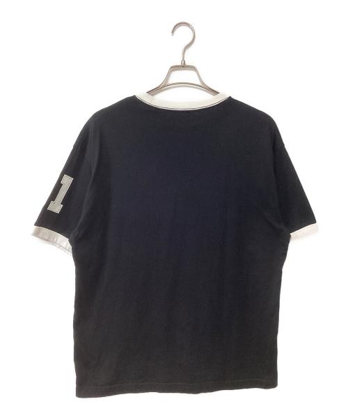 X-LARGE（エクストララージ）X-LARGE (エクストララージ) パッチリンガーTシャツ ブラック サイズ:Lの古着・服飾アイテム