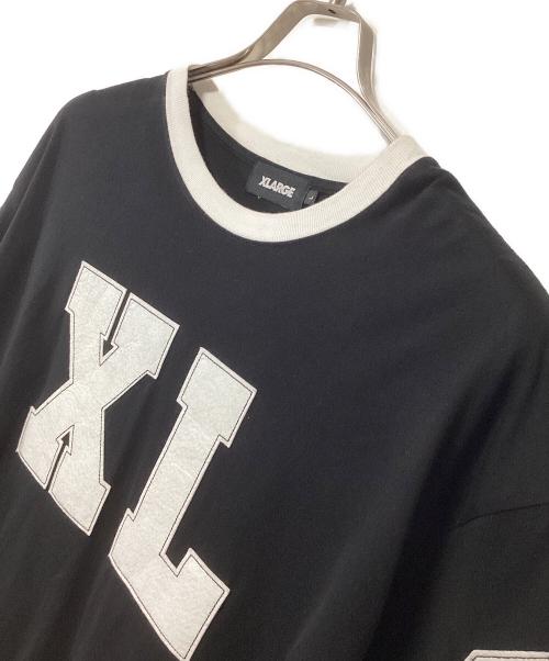X-LARGE（エクストララージ）X-LARGE (エクストララージ) パッチリンガーTシャツ ブラック サイズ:Lの古着・服飾アイテム