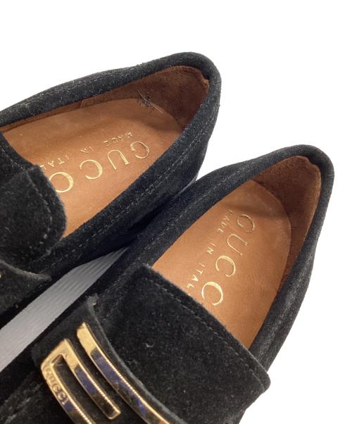 GUCCI（グッチ）GUCCI (グッチ) スウェードローファー ブラック サイズ:34 1/2の古着・服飾アイテム