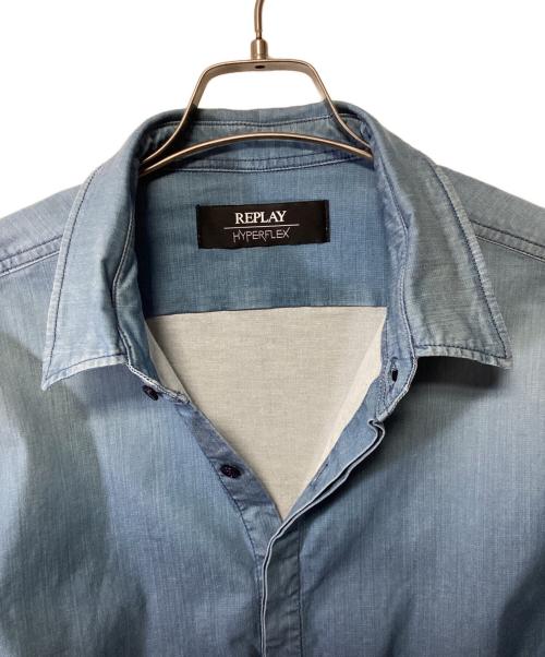 REPLAY（リプレイ）REPLAY (リプレイ) 長袖シャツ ブルー サイズ:XLの古着・服飾アイテム