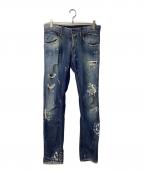 DOLCE & GABBANAドルチェ＆ガッバーナ）の古着「ダメージデニムパンツ」｜インディゴ