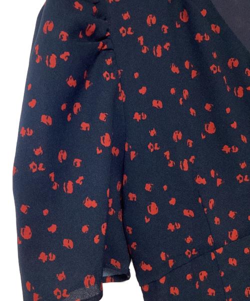 ROSY LUCE（ロージールーチェ）ROSY LUCE (ロージールーチェ) 半袖ワンピース　	BIRTHDAY DRESS ネイビー×レッド サイズ:Sの古着・服飾アイテム