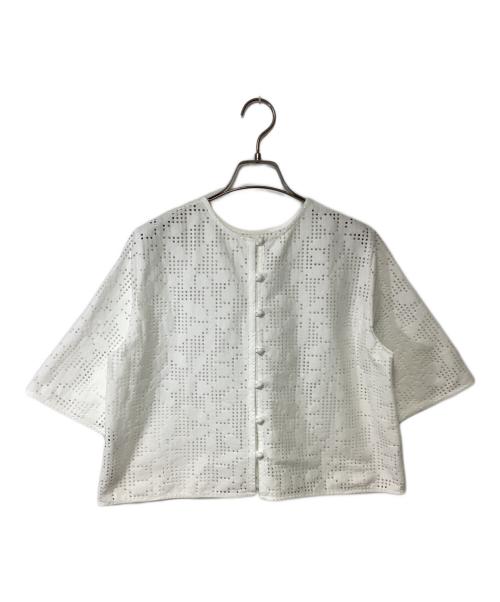 UNITED ARROWS（ユナイテッドアローズ）UNITED ARROWS (ユナイテッドアローズ) 半袖ブラウス ホワイト サイズ:表記なしの古着・服飾アイテム