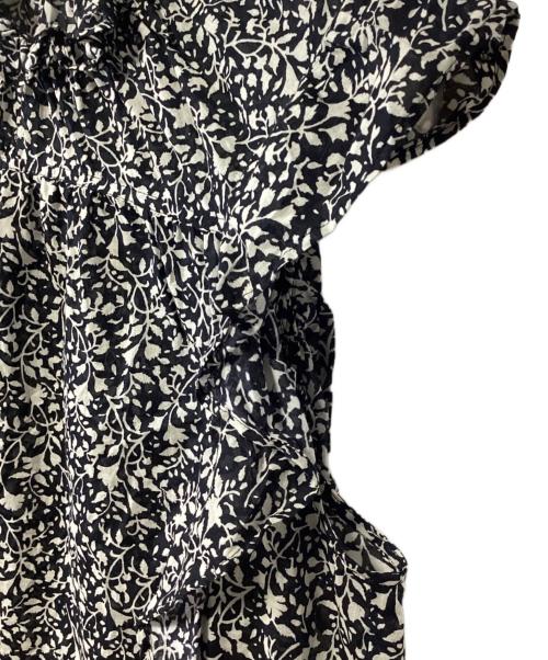 Noble（ノーブル）Noble (ノーブル) ノースリーブブラウス ブラック×ホワイト サイズ:記載無しの古着・服飾アイテム