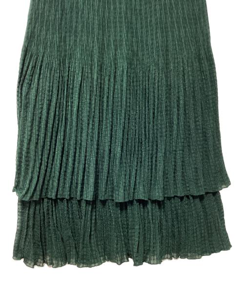 Adam et Rope（アダム エ ロペ）Adam et Rope (アダム エ ロペ) ノースリーブワンピース ブラウン×グリーン サイズ:Fの古着・服飾アイテム