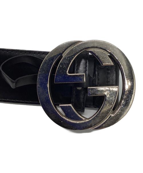 GUCCI（グッチ）GUCCI (グッチ) インターロッキングG ベルト ブラック サイズ:80・32の古着・服飾アイテム
