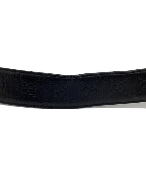 GUCCI（グッチ）GUCCI (グッチ) インターロッキングG ベルト ブラック サイズ:80・32の古着・服飾アイテム