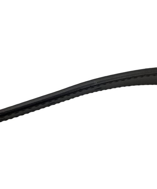 GUCCI（グッチ）GUCCI (グッチ) ダブルG スリムベルト ブラック レザー ゴールド×ブラック サイズ:75・30の古着・服飾アイテム