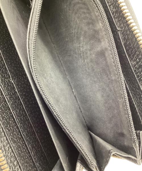 GUCCI（グッチ）GUCCI (グッチ) 〔アニマリエ〕レザー ジップアラウンドウォレット ブラックの古着・服飾アイテム