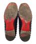 中古・古着 Christian Louboutin (クリスチャン・ルブタン) ROLLERBOY SPIKES FLAT CALF ブラック×レッド サイズ:SIZE 44：12000円