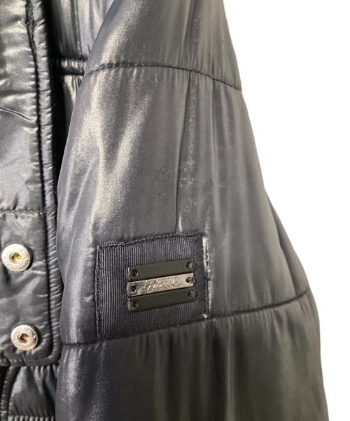 DIESEL（ディーゼル）DIESEL (ディーゼル) 中綿ライダースジャケット ネイビー サイズ:Sの古着・服飾アイテム