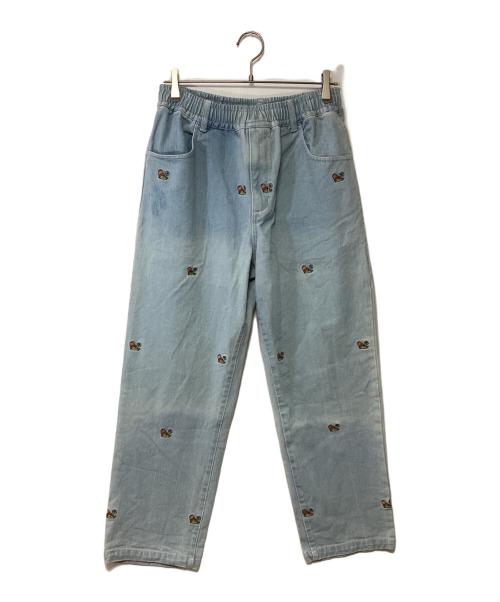 Left Alone（レフトアローン）Left Alone (レフトアローン) 刺繍デニムパンツ インディゴ サイズ:2の古着・服飾アイテム