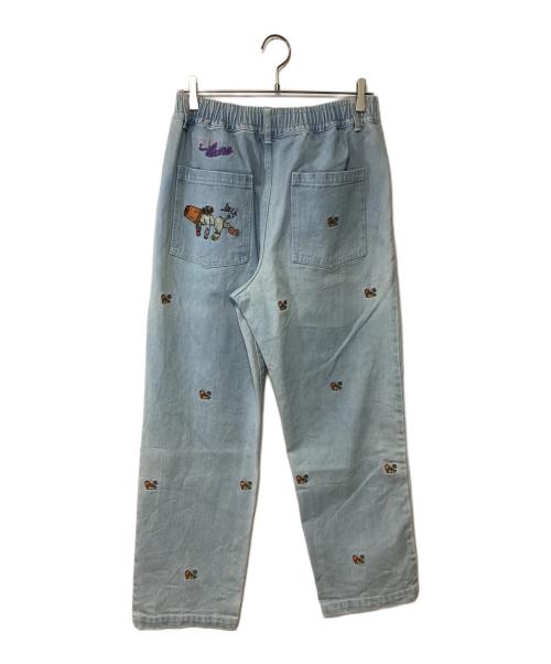 Left Alone（レフトアローン）Left Alone (レフトアローン) 刺繍デニムパンツ インディゴ サイズ:2の古着・服飾アイテム