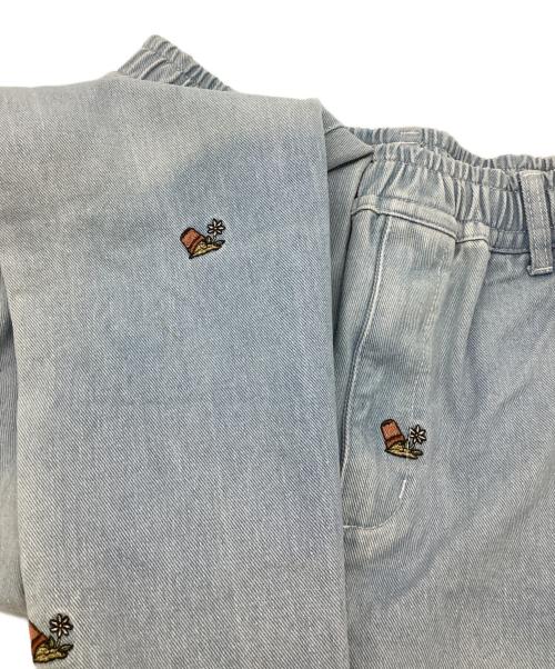 Left Alone（レフトアローン）Left Alone (レフトアローン) 刺繍デニムパンツ インディゴ サイズ:2の古着・服飾アイテム