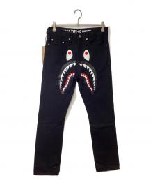 A BATHING APE（ア ベイシング エイプ）の古着「デニムパンツ」｜ブラック