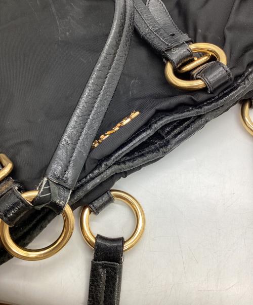 PRADA（プラダ）PRADA (プラダ) ナイロンレザートートバッグ ブラックの古着・服飾アイテム