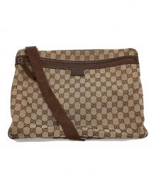 GUCCI（グッチ）の古着「ショルダーバッグ　GG」｜ベージュ×ブラウン