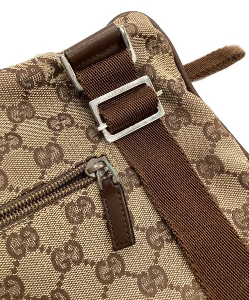 GUCCI（グッチ）GUCCI (グッチ) ショルダーバッグ　GG ベージュ×ブラウンの古着・服飾アイテム