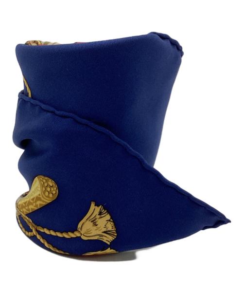 HERMES（エルメス）HERMES (エルメス) カレ90	LES OISEAUX DU ROY(王の鳥たち) ブルー×レッドの古着・服飾アイテム