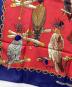 中古・古着 HERMES (エルメス) カレ90	LES OISEAUX DU ROY(王の鳥たち) ブルー×レッド：18000円