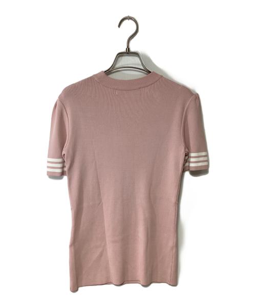 BORDERS at BALCONY（ボーダーズアットバルコニー）BORDERS at BALCONY (ボーダーズアットバルコニー) 薄手ニット ライトピンク サイズ:36の古着・服飾アイテム