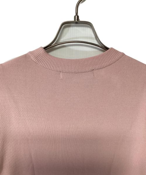 BORDERS at BALCONY（ボーダーズアットバルコニー）BORDERS at BALCONY (ボーダーズアットバルコニー) 薄手ニット ライトピンク サイズ:36の古着・服飾アイテム