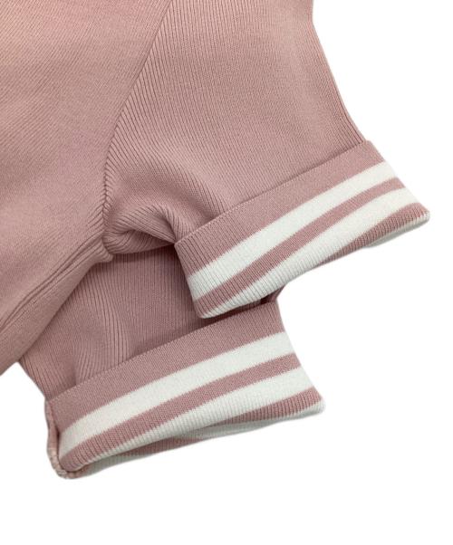 BORDERS at BALCONY（ボーダーズアットバルコニー）BORDERS at BALCONY (ボーダーズアットバルコニー) 薄手ニット ライトピンク サイズ:36の古着・服飾アイテム