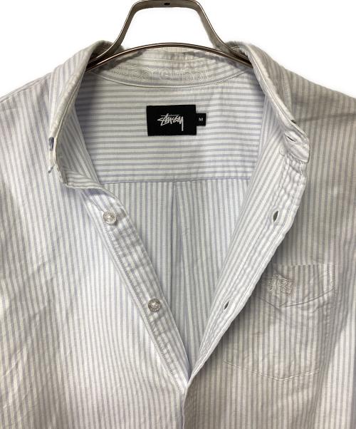 stussy（ステューシー）stussy (ステューシー) 長袖シャツ スカイブルー×ホワイト サイズ:Mの古着・服飾アイテム