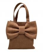 MUGUETミュゲ）の古着「リボントートバッグ」｜ブラウン