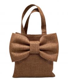 MUGUET（ミュゲ）の古着「リボントートバッグ」｜ブラウン