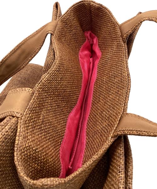 MUGUET（ミュゲ）MUGUET (ミュゲ) リボントートバッグ ブラウンの古着・服飾アイテム