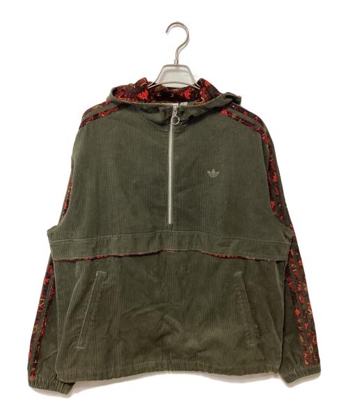 adidas（アディダス）adidas (アディダス) M HOODIE(CORDUROY) カーキ サイズ:XLの古着・服飾アイテム