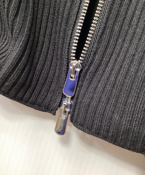 PUBLIC TOKYO（パブリックトウキョウ）PUBLIC TOKYO (パブリックトウキョウ) プリーツニットジップシャツ ブラック サイズ:2の古着・服飾アイテム