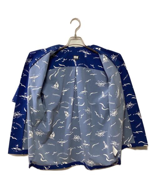 HELLY HANSEN（ヘリーハンセン）HELLY HANSEN (ヘリーハンセン) アロハシャツ ブルー×ホワイト サイズ:Lの古着・服飾アイテム