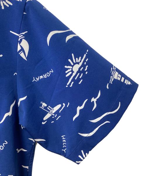 HELLY HANSEN（ヘリーハンセン）HELLY HANSEN (ヘリーハンセン) アロハシャツ ブルー×ホワイト サイズ:Lの古着・服飾アイテム