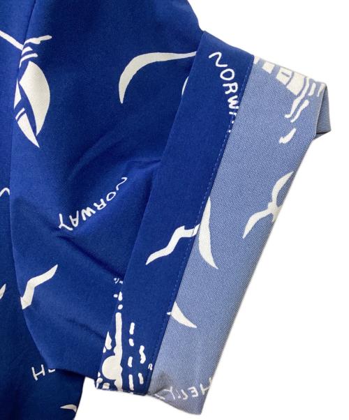 HELLY HANSEN（ヘリーハンセン）HELLY HANSEN (ヘリーハンセン) アロハシャツ ブルー×ホワイト サイズ:Lの古着・服飾アイテム