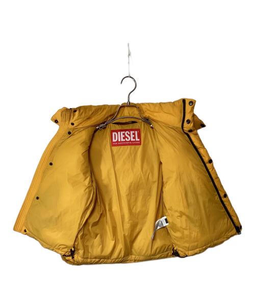 DIESEL（ディーゼル）DIESEL (ディーゼル) フーディーパディングジャケット イエロー サイズ:8Yの古着・服飾アイテム
