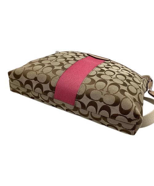 COACH（コーチ）COACH (コーチ) ショルダーバッグ ベージュ×ピンクの古着・服飾アイテム