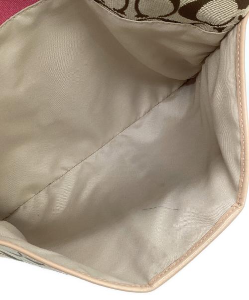 COACH（コーチ）COACH (コーチ) ショルダーバッグ ベージュ×ピンクの古着・服飾アイテム